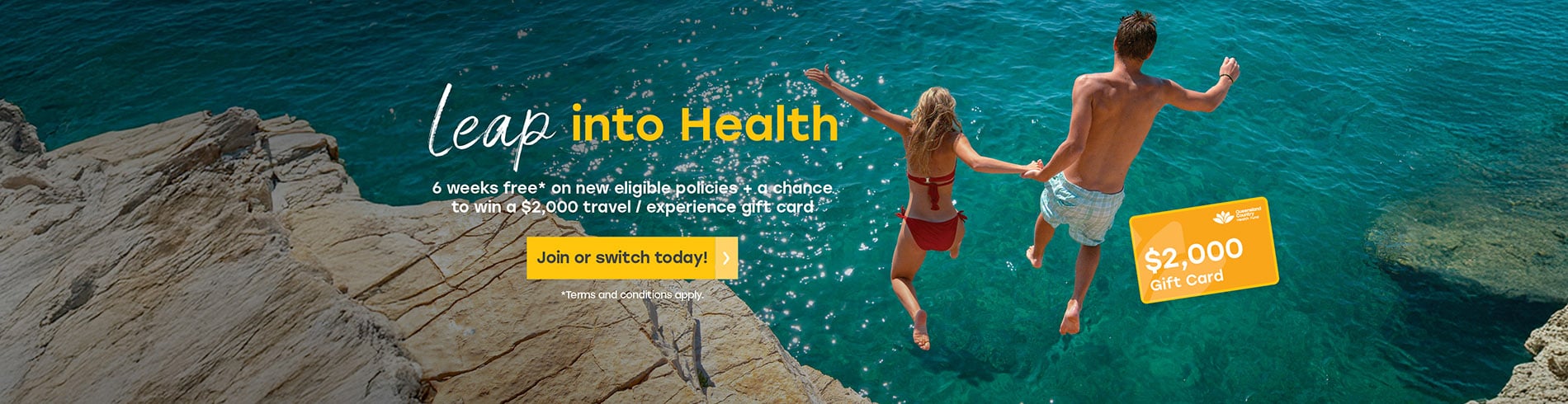 Leap into health banner