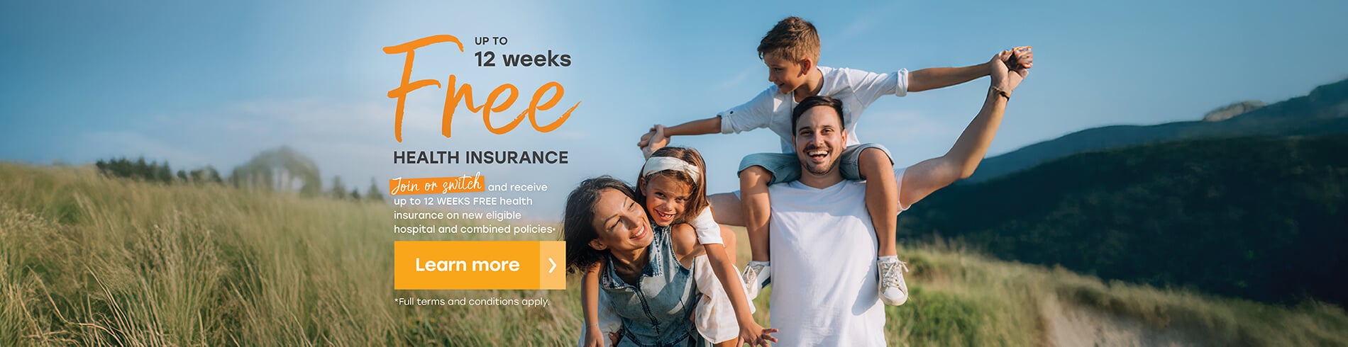 Up to 12 weeks free banner